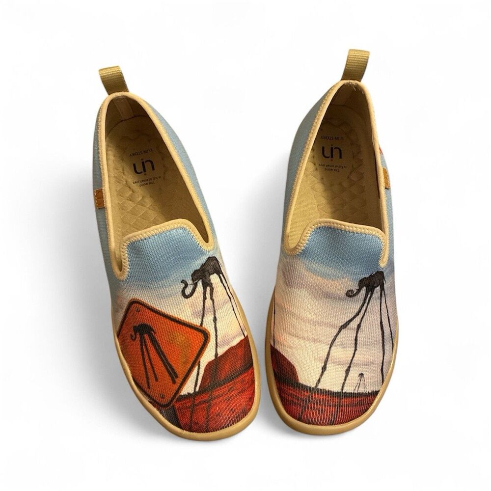 UIN Slip On Shoes Canvas Comfortable Loafer "The Elephants" | Mens Size 8